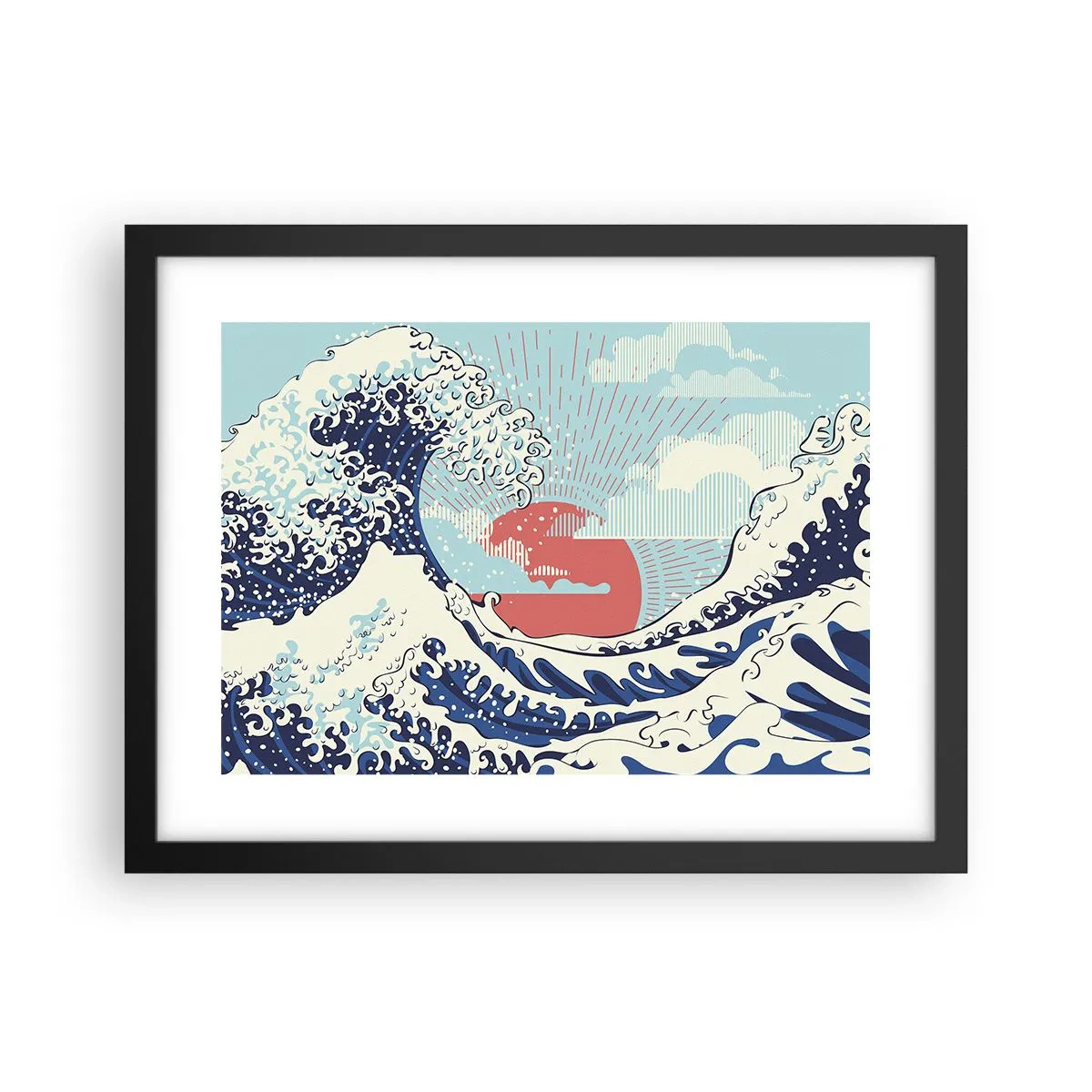 Plakat w czarnej ramie - Z japońskich inspiracji - 40x30 cm