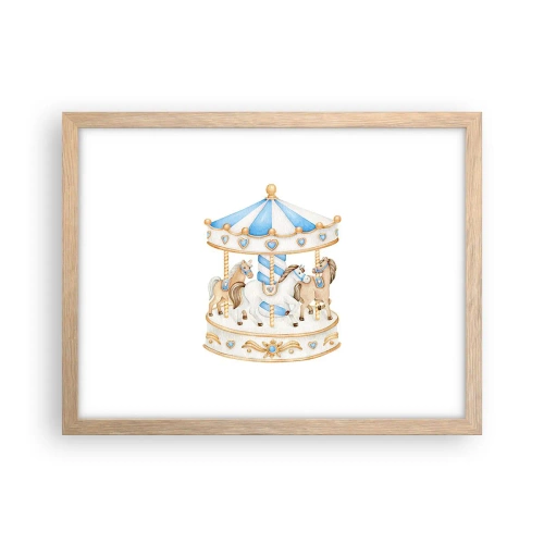 Plakat w ramie jasny dąb - Słodkie dzieciństwo - 40x30 cm