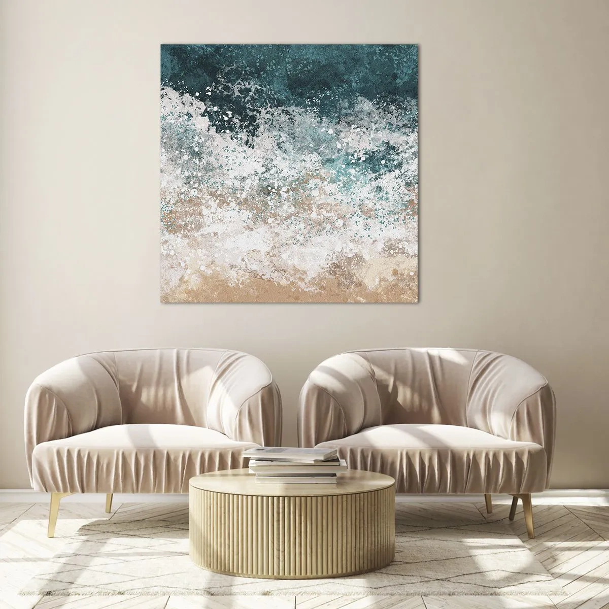 Obraz na szkle - Morskie opowieści - 60x60 cm