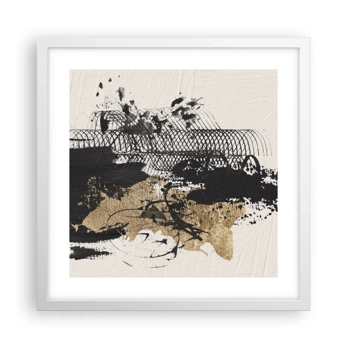 Plakat w białej ramie - Kompozycja z pasją - 40x40 cm