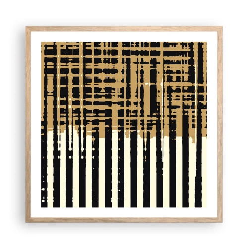 Plakat w ramie jasny dąb - Architektoniczna abstrakcja - 60x60 cm