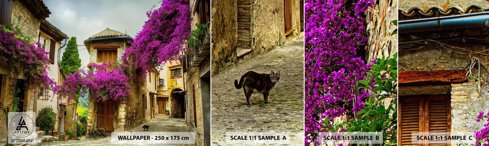 Fototapeta Próbka Samoprzylepna Deluxe Sticker - Pod kwietnym baldachimem - Krajobraz, Architektura, Miasto - 100x30 cm