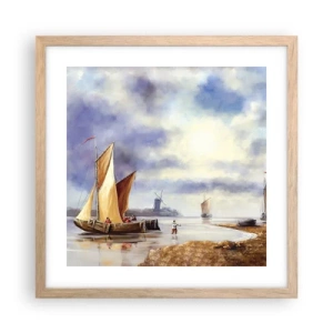Plakat w ramie jasny dąb - Powrót żeglarzy - 40x40 cm