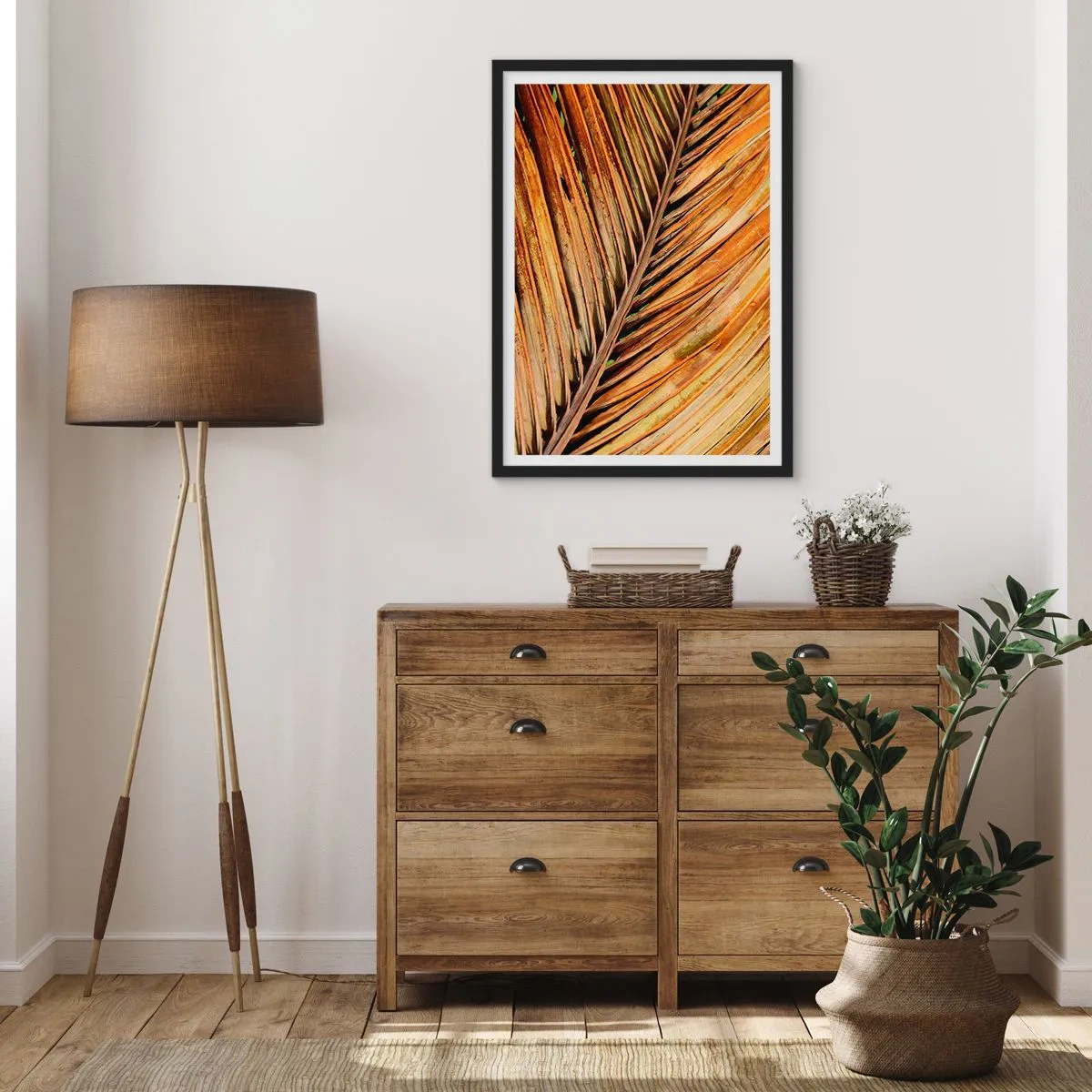 Plakat w czarnej ramie - Kokosowe złoto - 30x40 cm