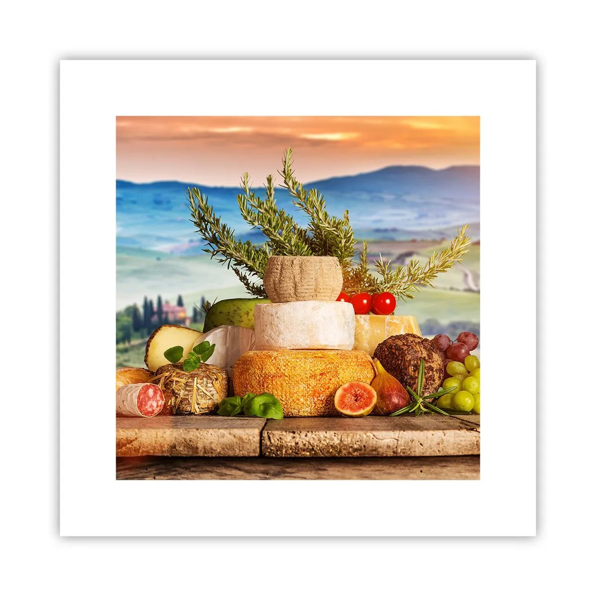 Plakat - Włoska radość życia - 30x30 cm