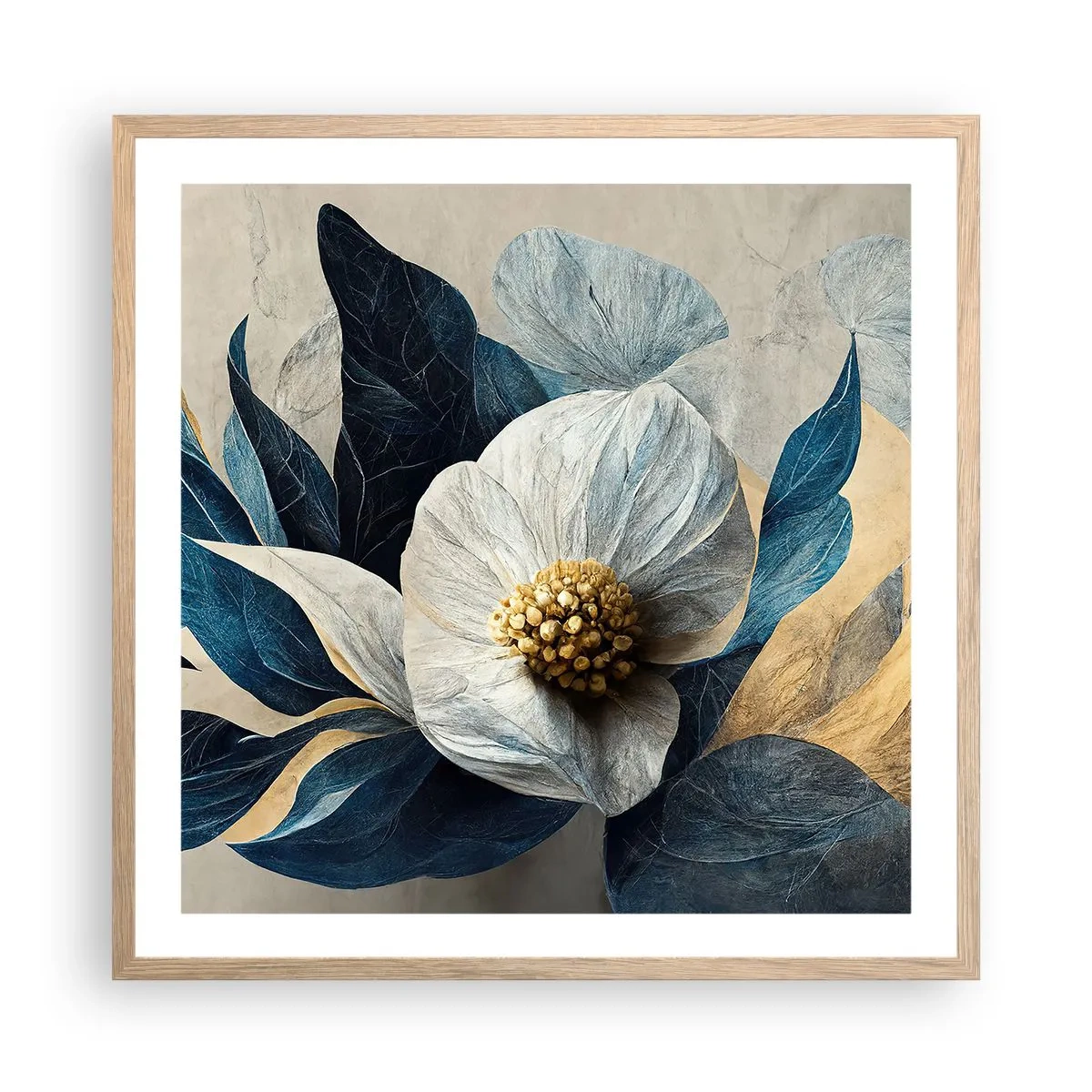 Plakat w ramie jasny dąb - Ma złote serce - 60x60 cm