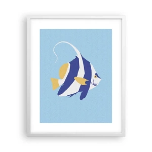 Plakat w białej ramie - Miss tropikalnych wód - 40x50 cm