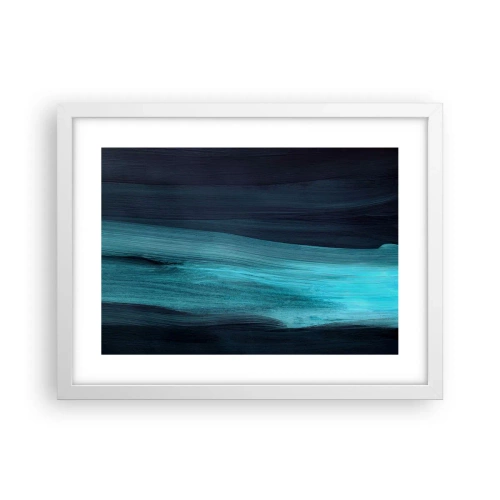 Plakat w białej ramie - Popłyń z nurtem - 40x30 cm