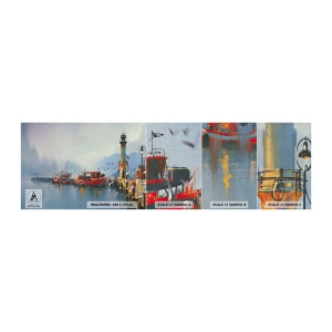 Fototapeta Próbka Premium Canvas - Na końcu świata - Krajobraz, Port , Latarnia Morska - 100x30 cm