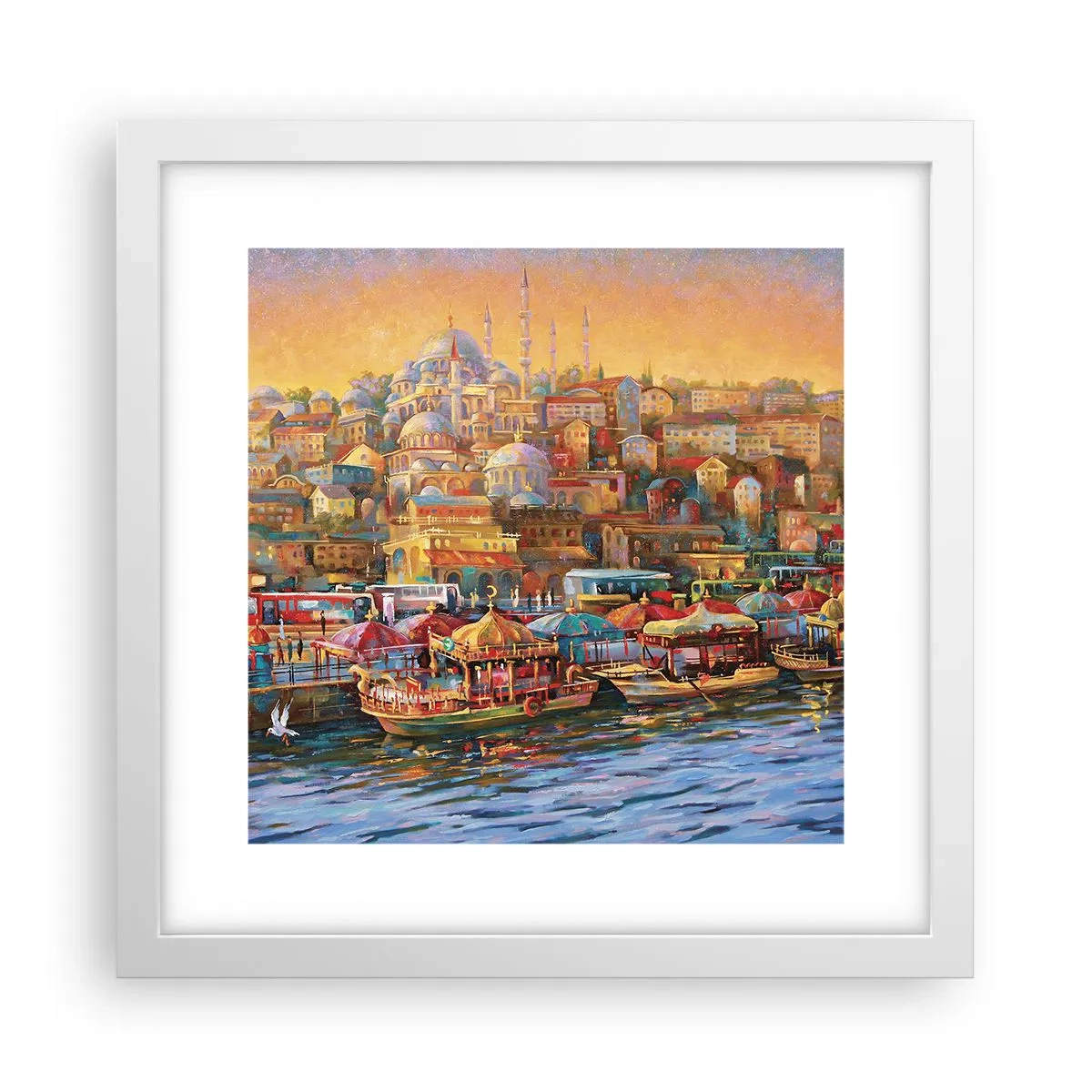 Plakat w białej ramie - Stambulska opowieść - 30x30 cm