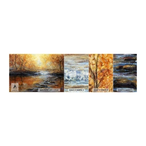 Fototapeta Próbka Samoprzylepna Deluxe Sticker - Złoty potok - Krajobraz, Górski Potok, Las - 100x30 cm