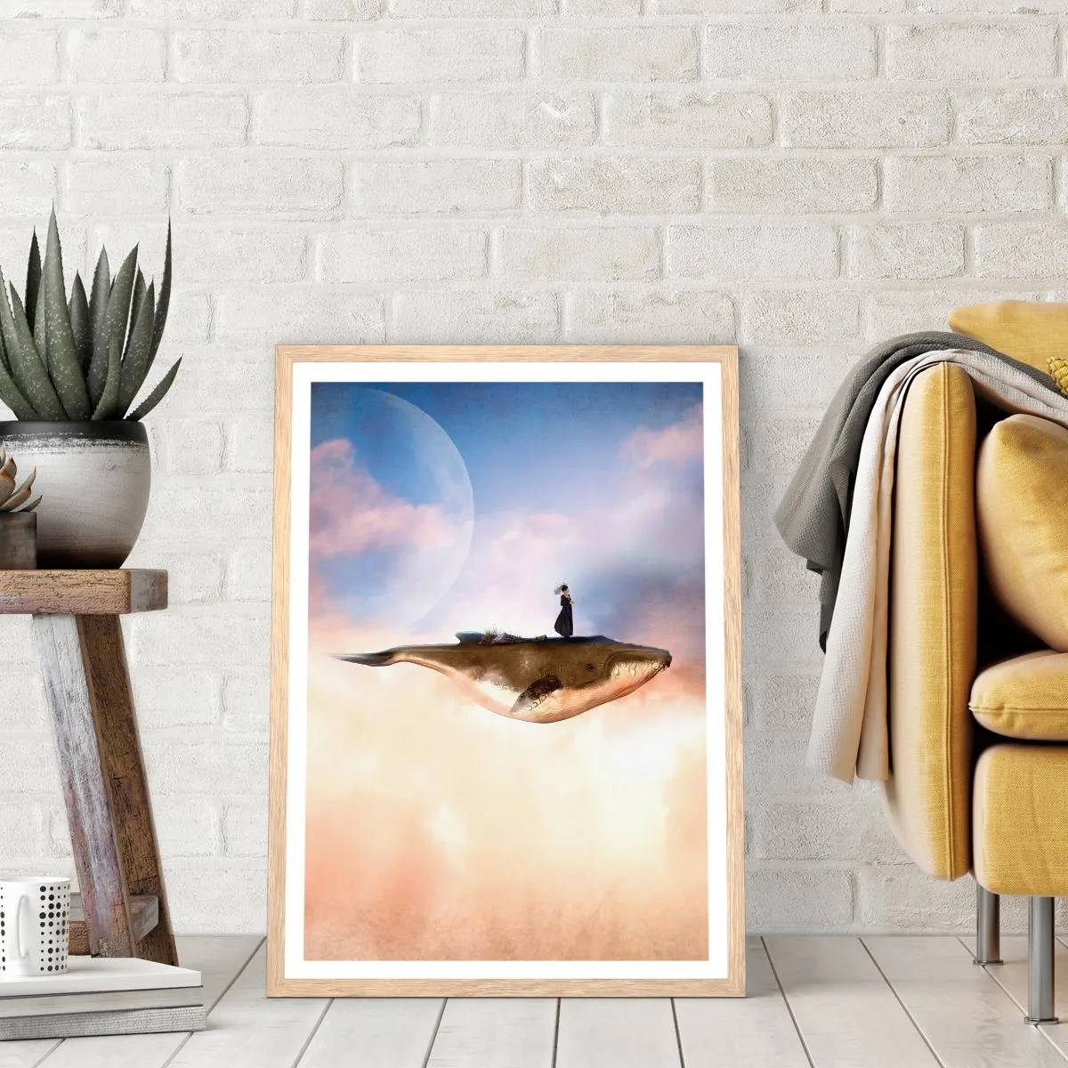 Plakat w ramie jasny dąb - Nadrealna podróż - 50x70 cm
