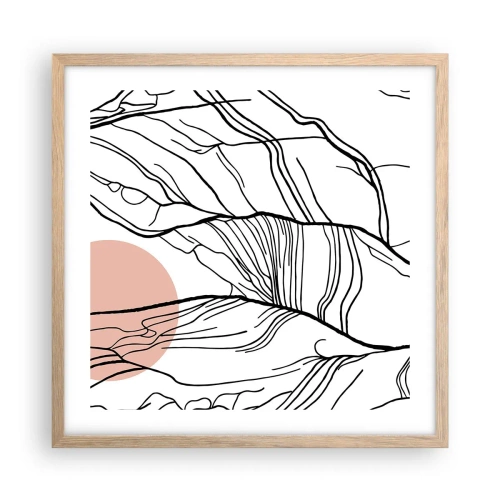 Plakat w ramie jasny dąb - W sieci gałązek - 50x50 cm