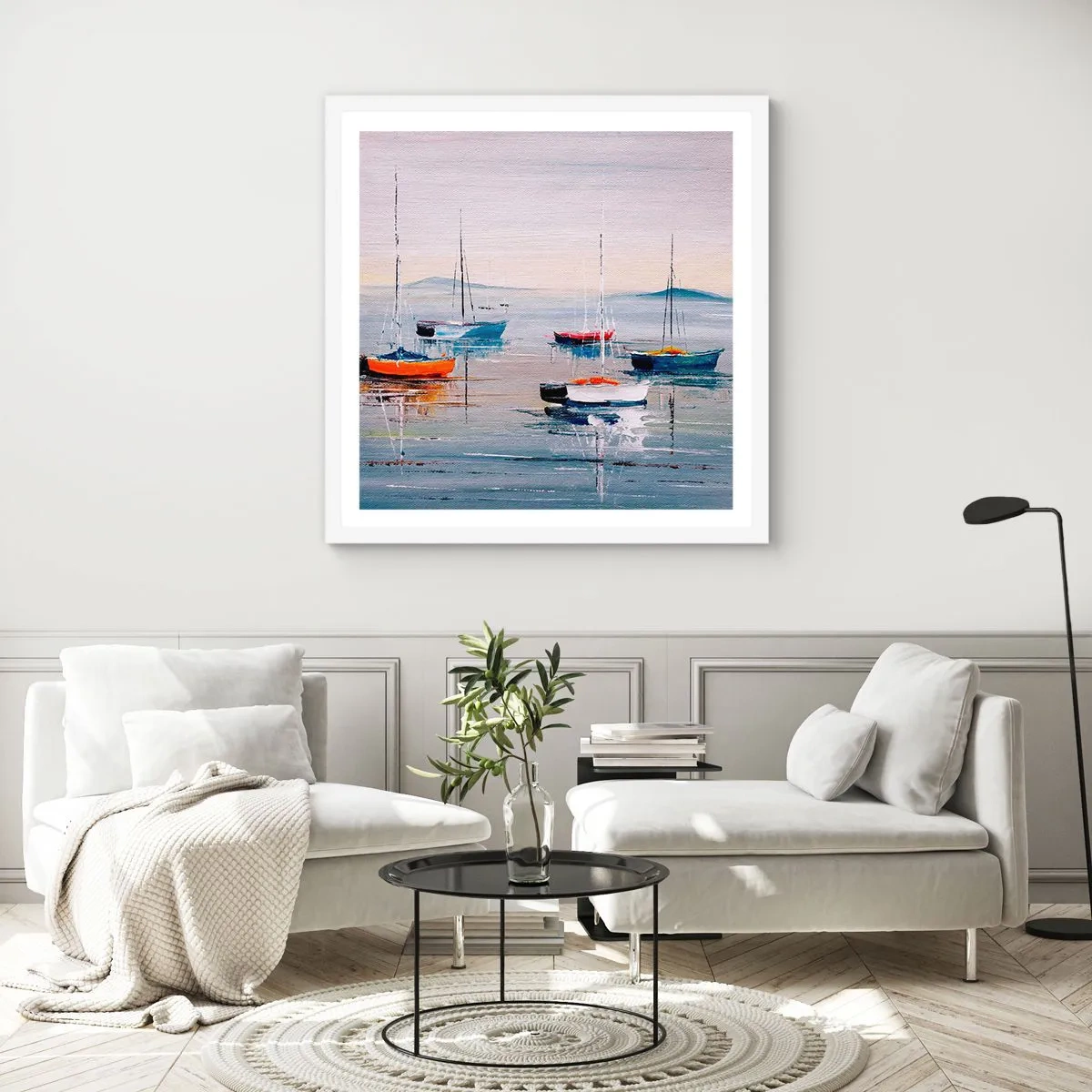 Plakat w białej ramie - Zasłużony odpoczynek - 40x40 cm