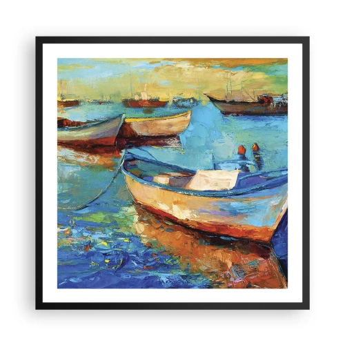 Plakat w czarnej ramie - W południowej zatoce - 60x60 cm