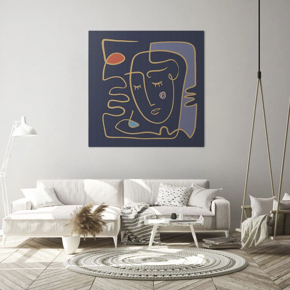 Obraz na płótnie - W zamyśleniu - 70x70 cm