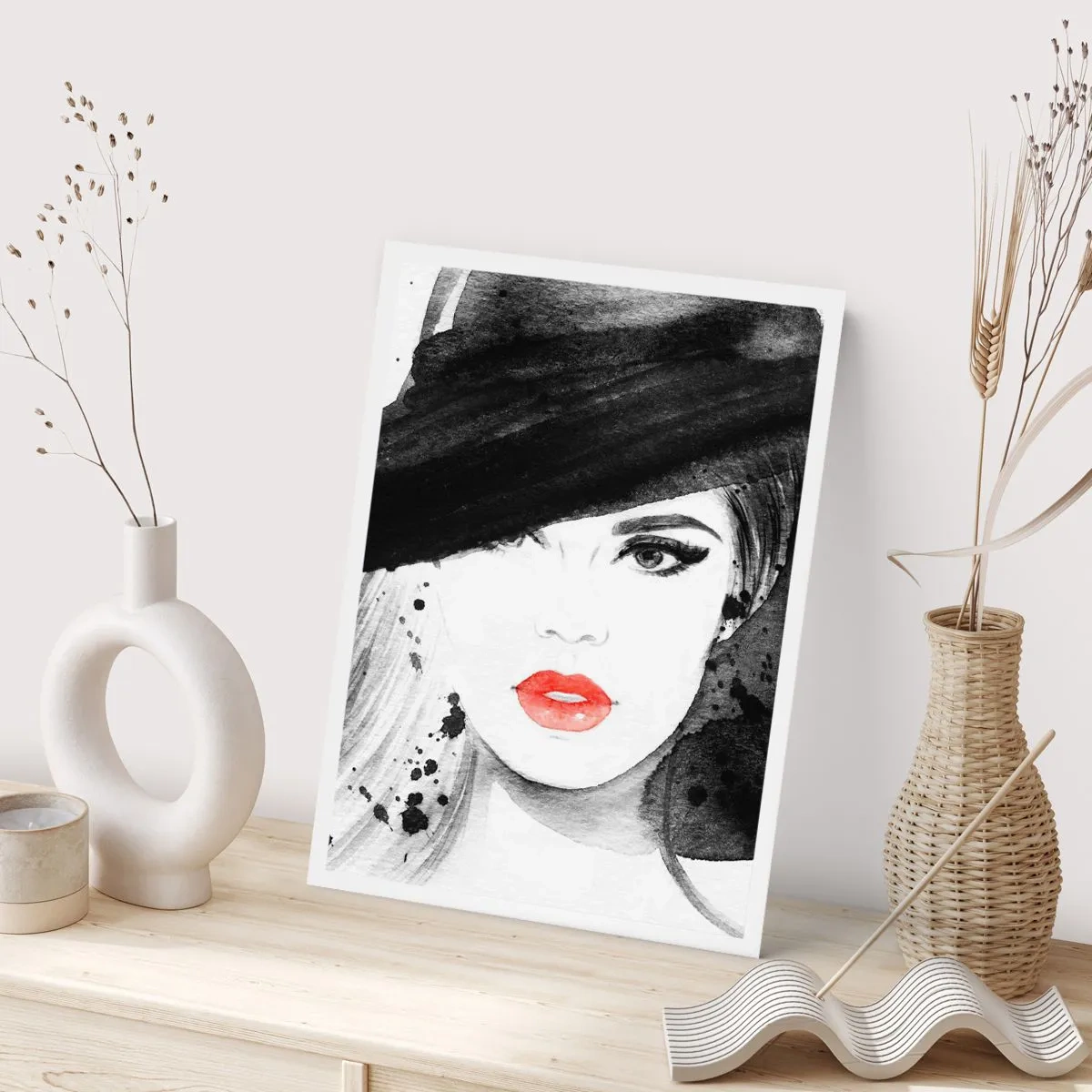 Plakat - Dama w czerni - 70x100 cm