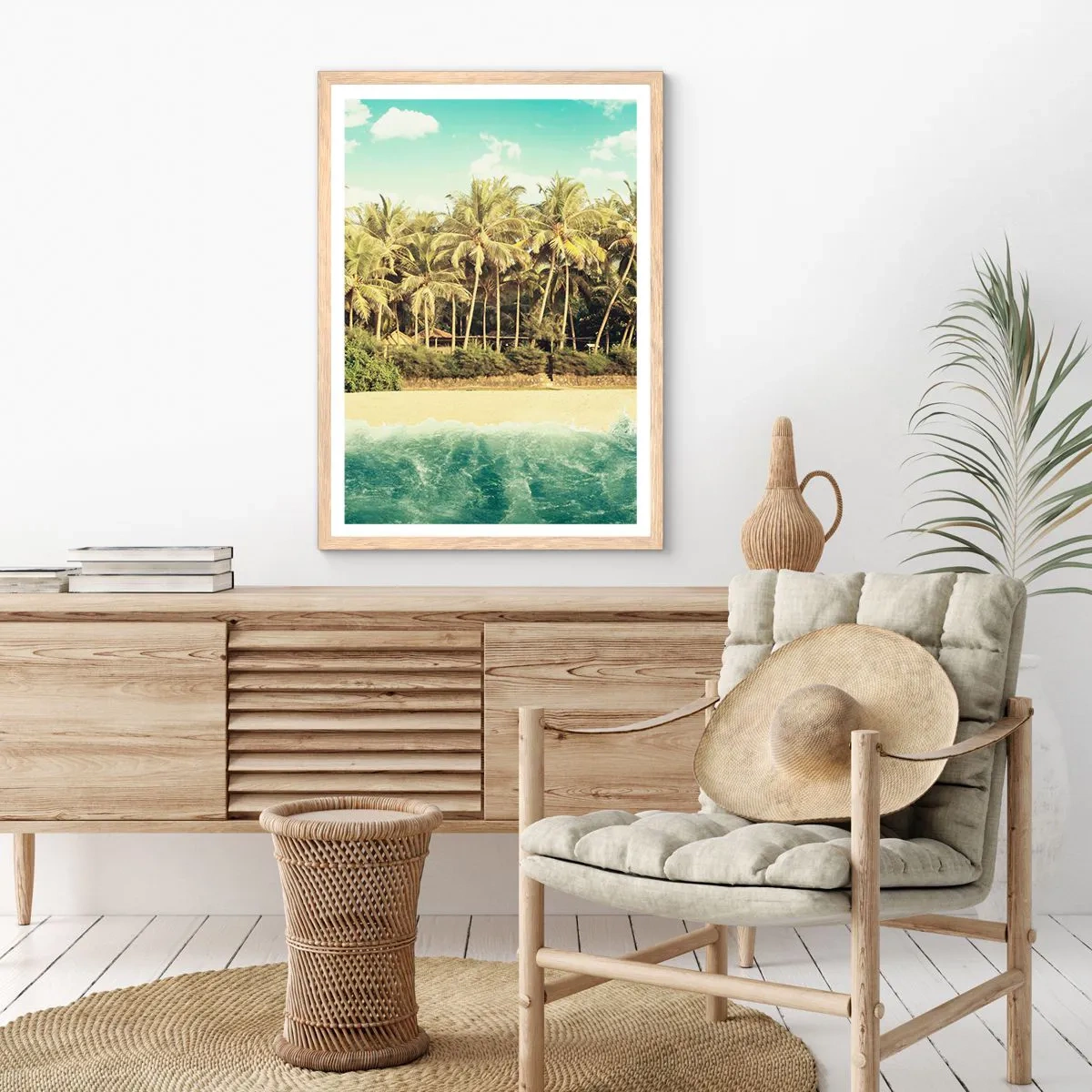 Plakat w ramie jasny dąb - A może tutaj? - 50x70 cm
