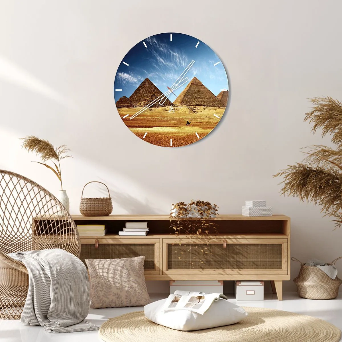 Zegar ścienny - 40 wieków patrzy na was - 40x40 cm