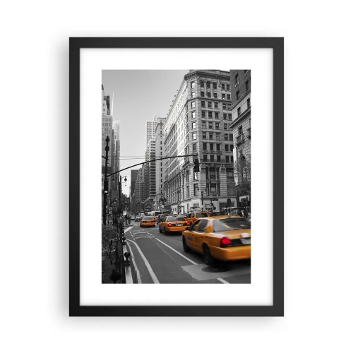 Plakat w czarnej ramie - Słońca wielkiego miasta - 30x40 cm