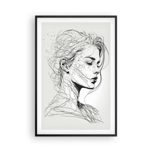 Plakat w czarnej ramie - Portret w zamyśleniu - 61x91 cm