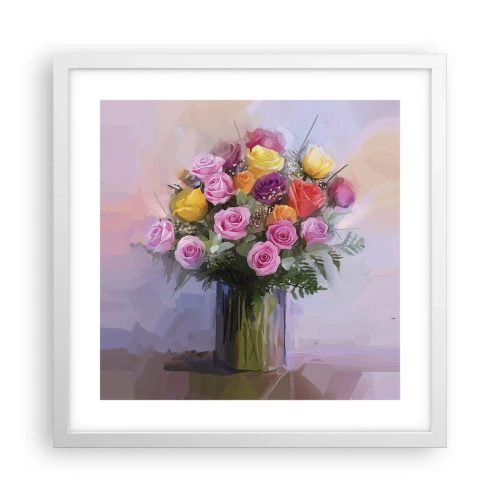 Plakat w białej ramie - Zatrzymane piękno - 40x40 cm