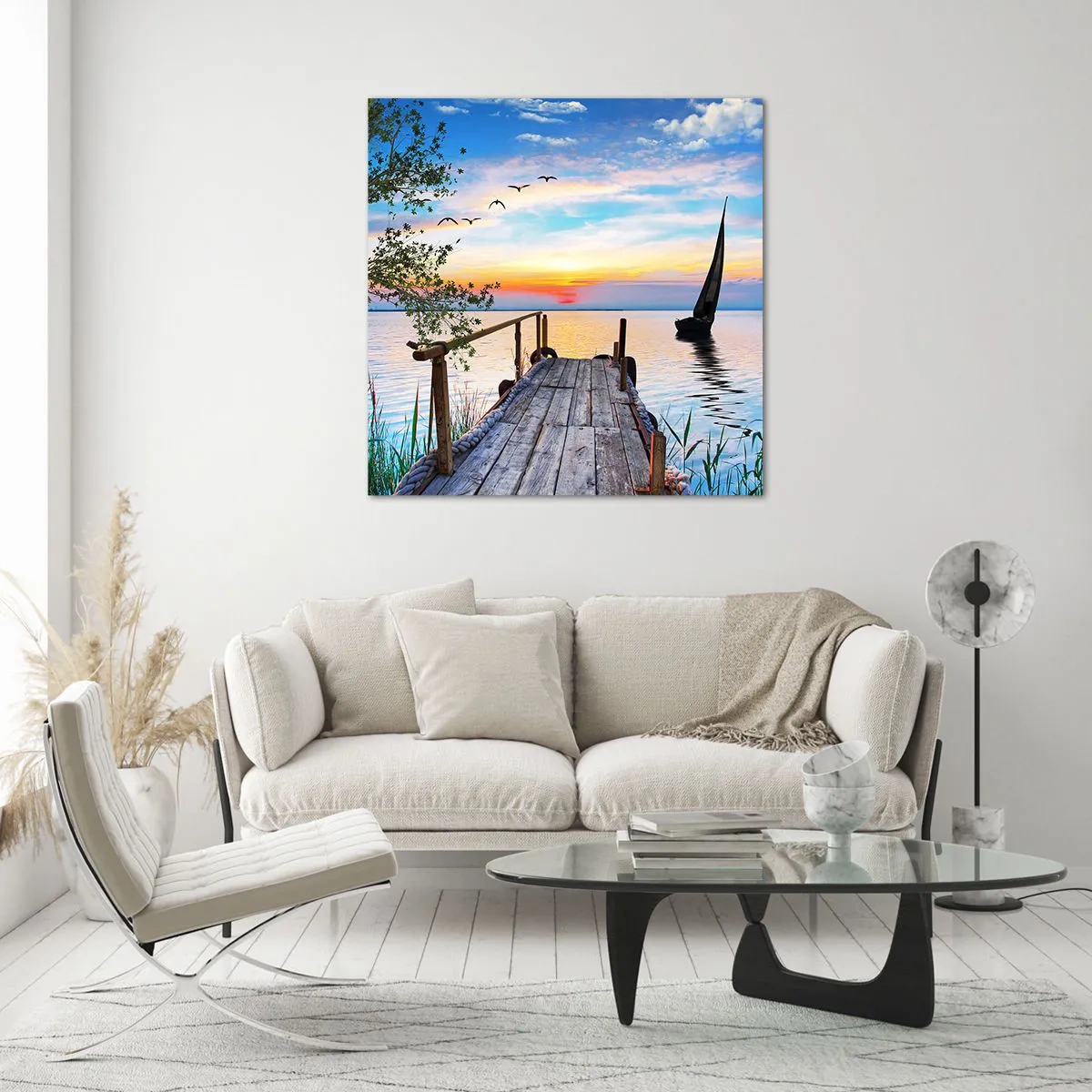 Obraz na szkle - Dobry wieczór - 70x70 cm