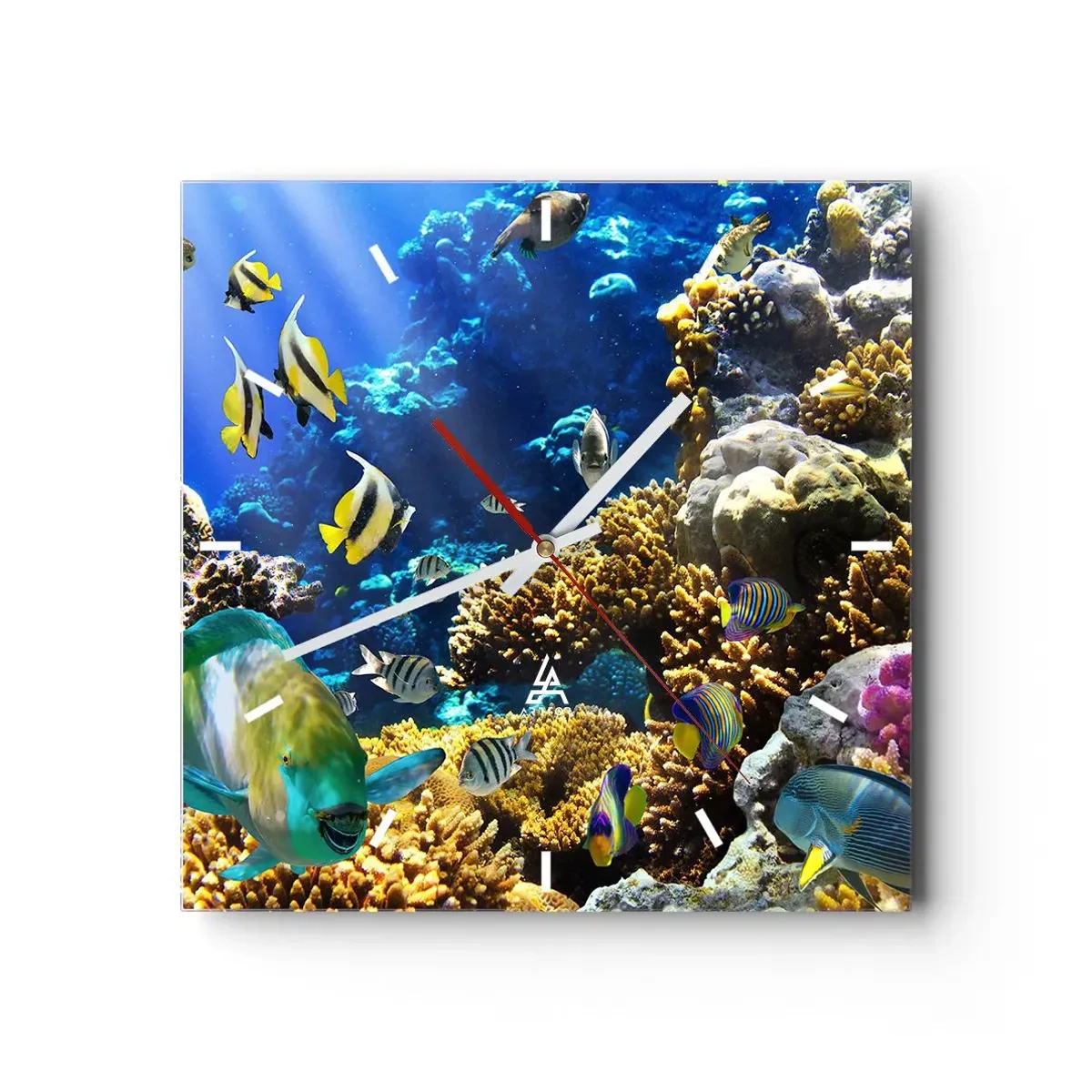 Zegar ścienny - Duży ruch na wakacyjnym szlaku - 40x40 cm