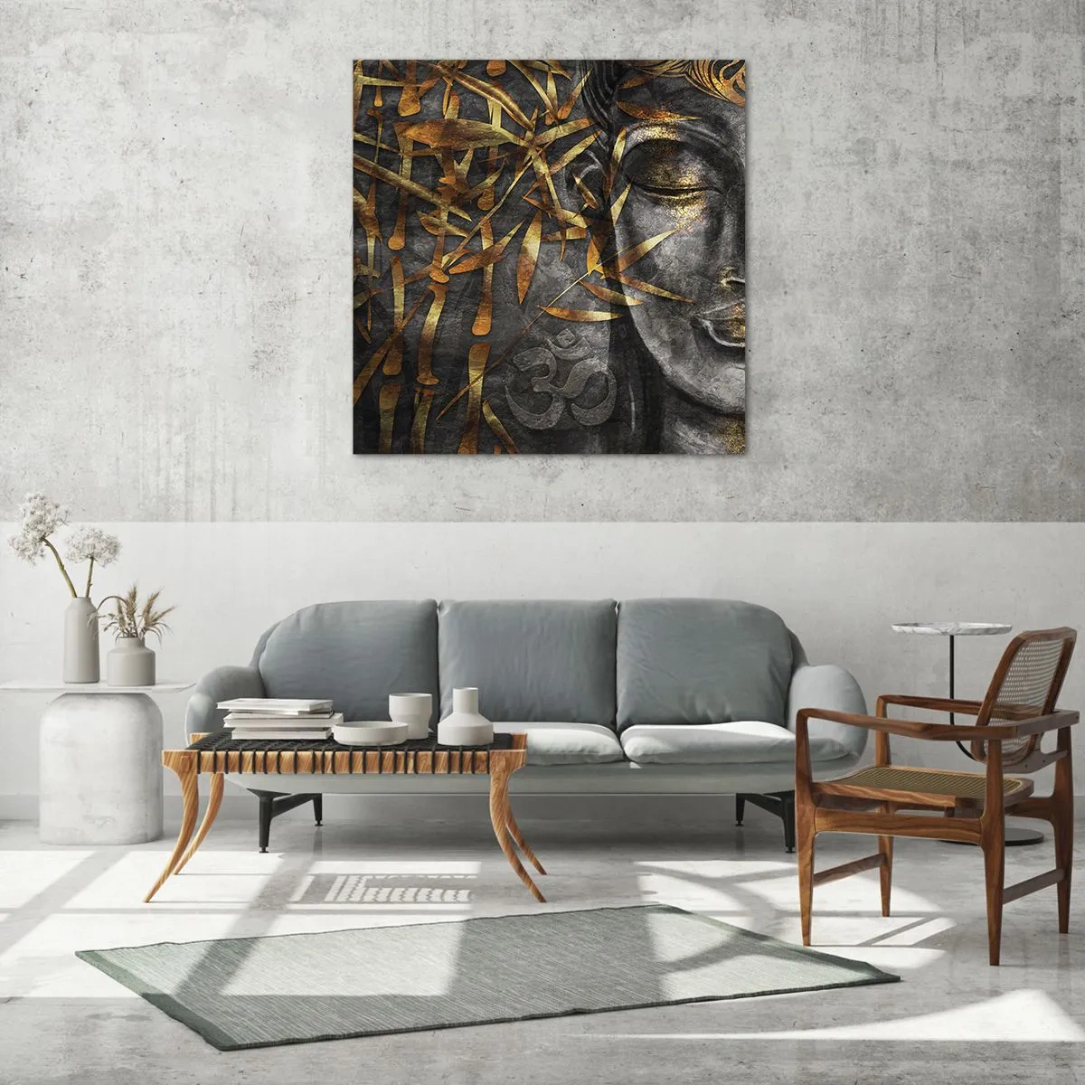 Obraz na szkle - Poczuj spokój - 50x50 cm