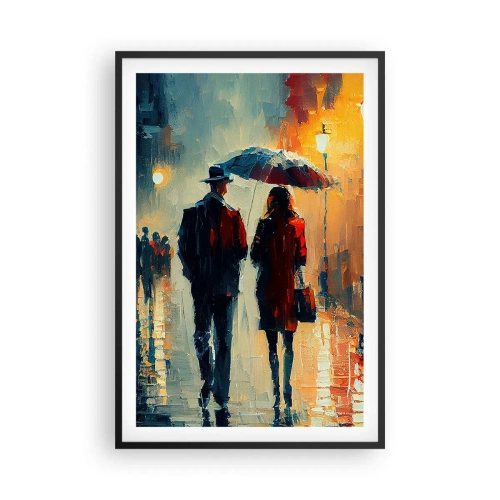 Plakat w czarnej ramie - Miejska love story - 61x91 cm