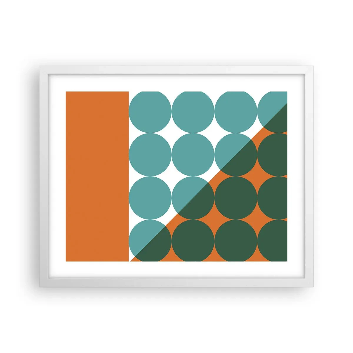 Plakat w białej ramie - W górę i na skos - 50x40 cm