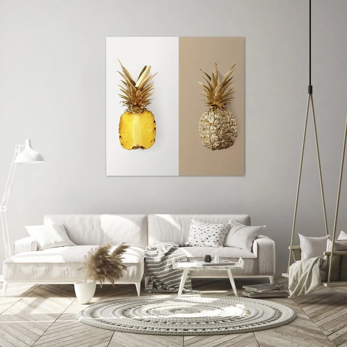Obraz na płótnie - Ananas dla nas - 60x60 cm