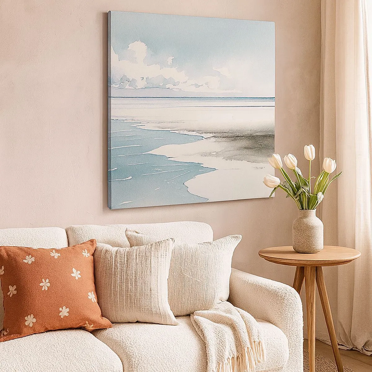 Obraz na płótnie - Łagodny przypływ - 30x30 cm