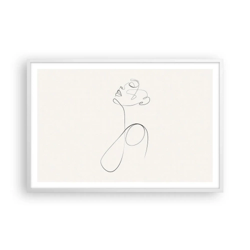 Plakat w białej ramie - Zapętlona w marzeniach - 91x61 cm