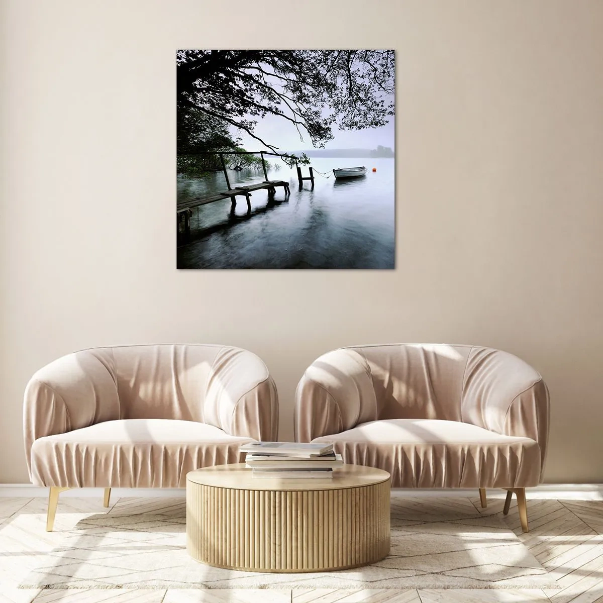 Obraz na szkle - Już odpoczywasz - 40x40 cm