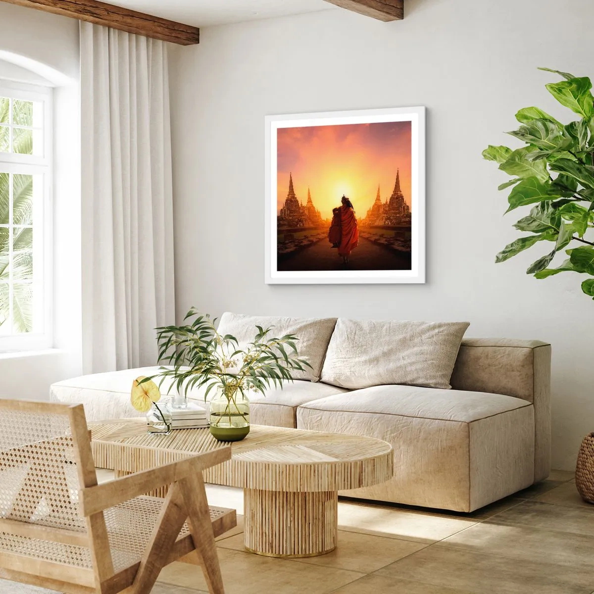 Plakat w białej ramie - W spokoju przez wieczność - 30x30 cm