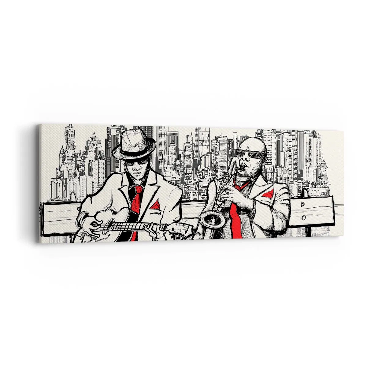 Obraz na płótnie - Nowojorska improwizacja - 90x30 cm