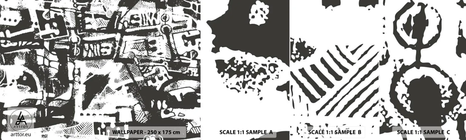 Fototapeta Próbka Samoprzylepna Deluxe Sticker - Porządek czy chaos? - Abstrakcja, Grafika, Sztuka - 100x30 cm