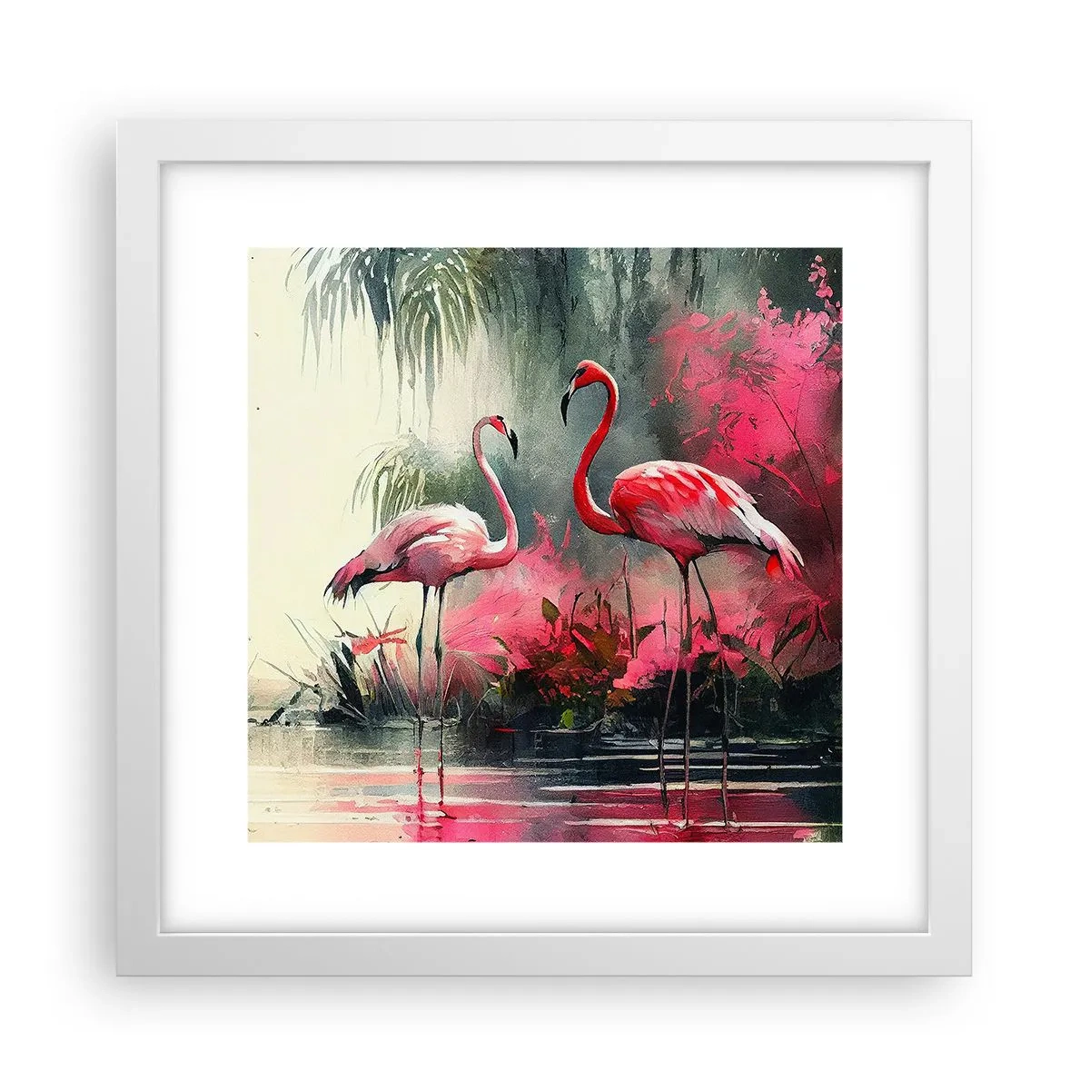 Plakat w białej ramie - Lekcja naturalnego wdzięku - 30x30 cm