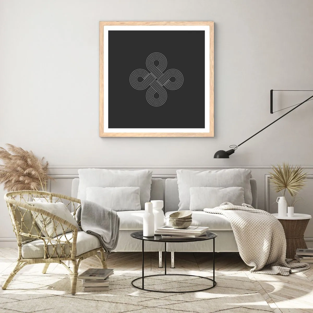 Plakat w ramie jasny dąb - W duchu celtyckim - 50x50 cm