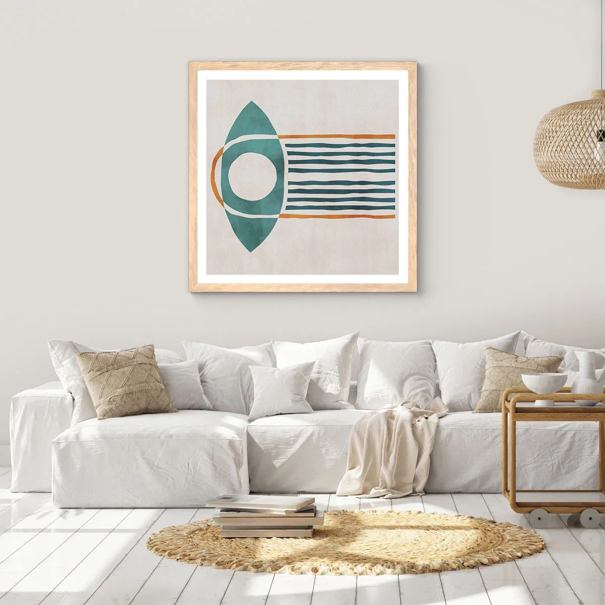 Plakat w ramie jasny dąb - Znaki i rytuały - 30x30 cm