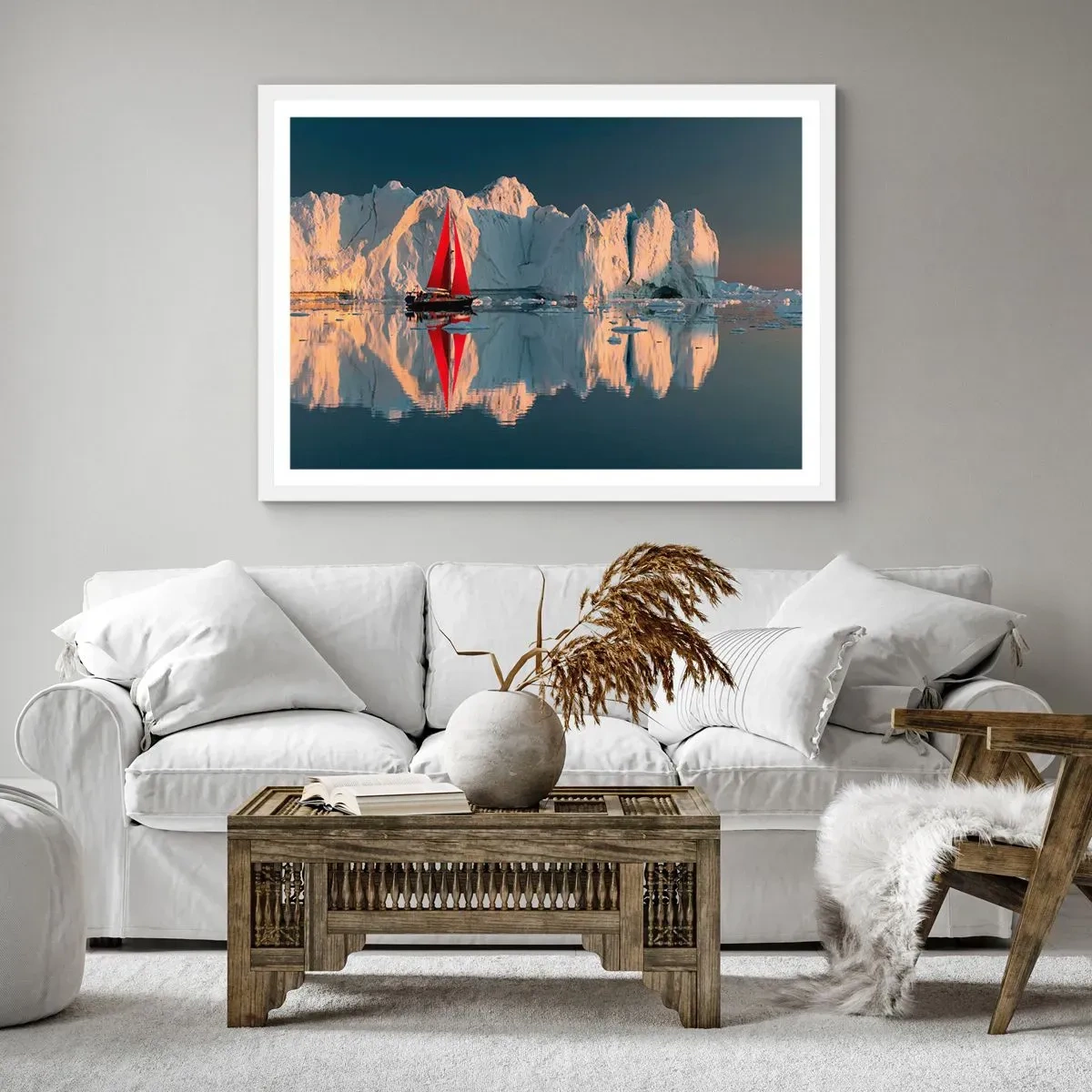 Plakat w białej ramie - Na krańcu świata - 40x30 cm