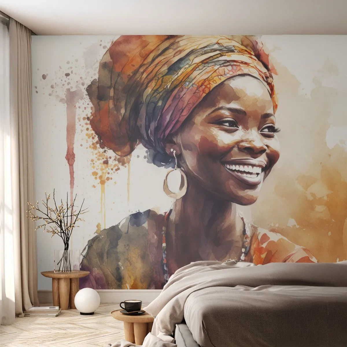 Fototapeta Standard Eco - Afrykańska królowa - Kobieta, Afroamerykanin, Portret - 350x256 cm