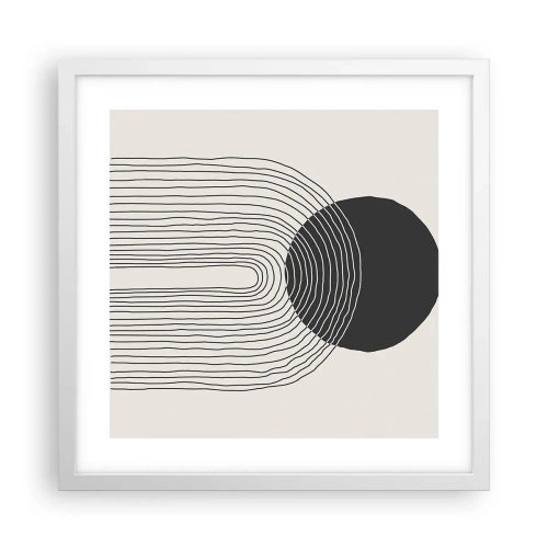 Plakat w białej ramie - Drżenie i pewność - 40x40 cm