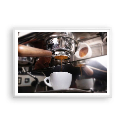 Plakat w białej ramie - Dobra chwila dnia - 100x70 cm