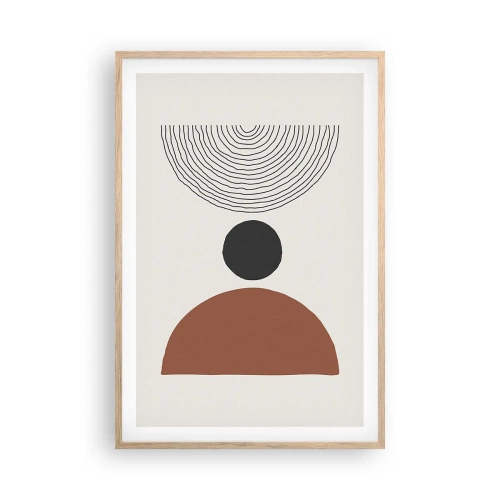 Plakat w ramie jasny dąb - W centrum uwagi - 61x91 cm