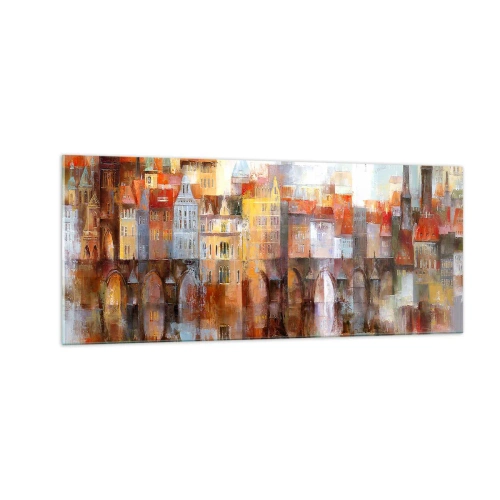 Obraz na szkle - Pod mostem też pięknie - 100x40 cm