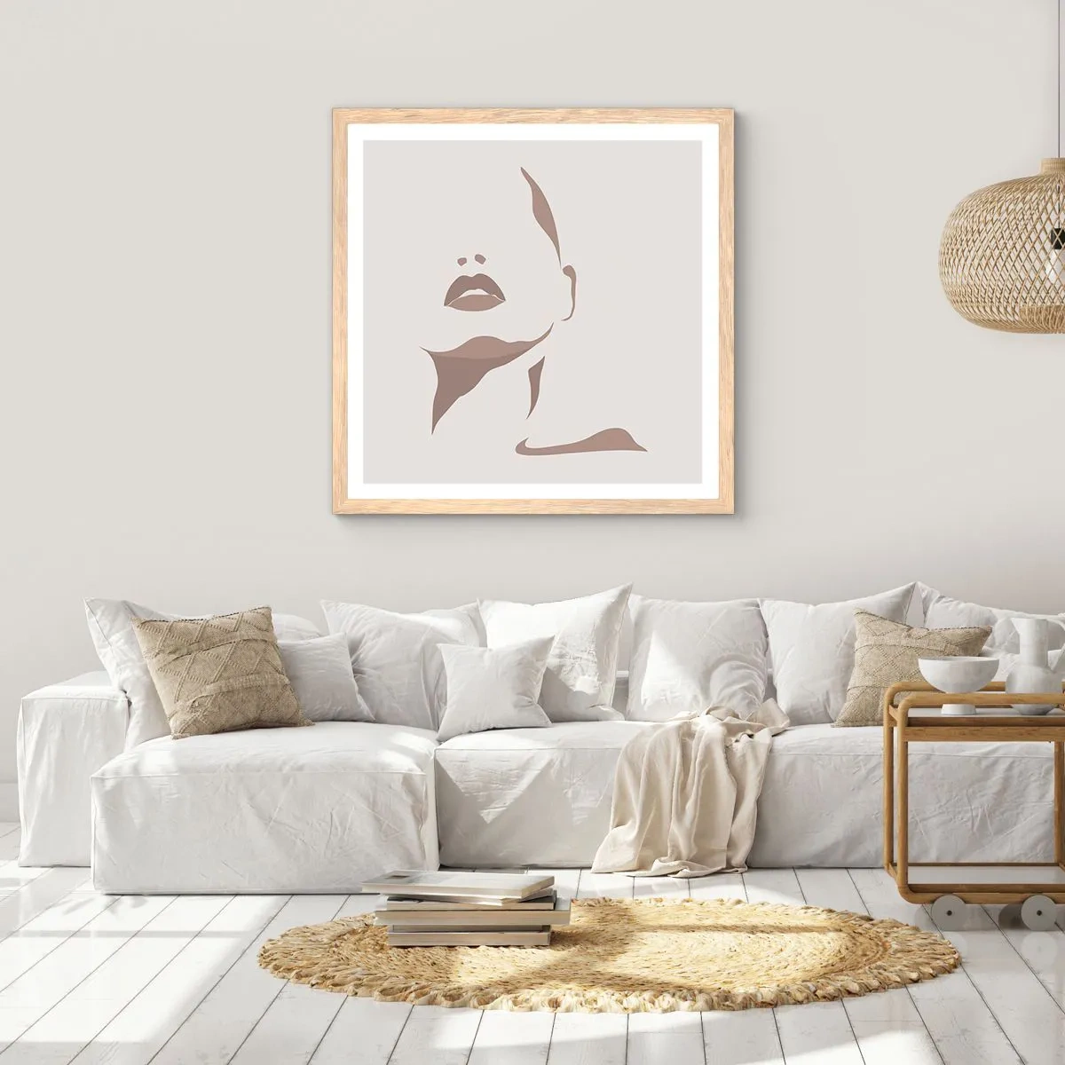 Plakat w ramie jasny dąb - Stworzona ze światła i cienia - 50x50 cm