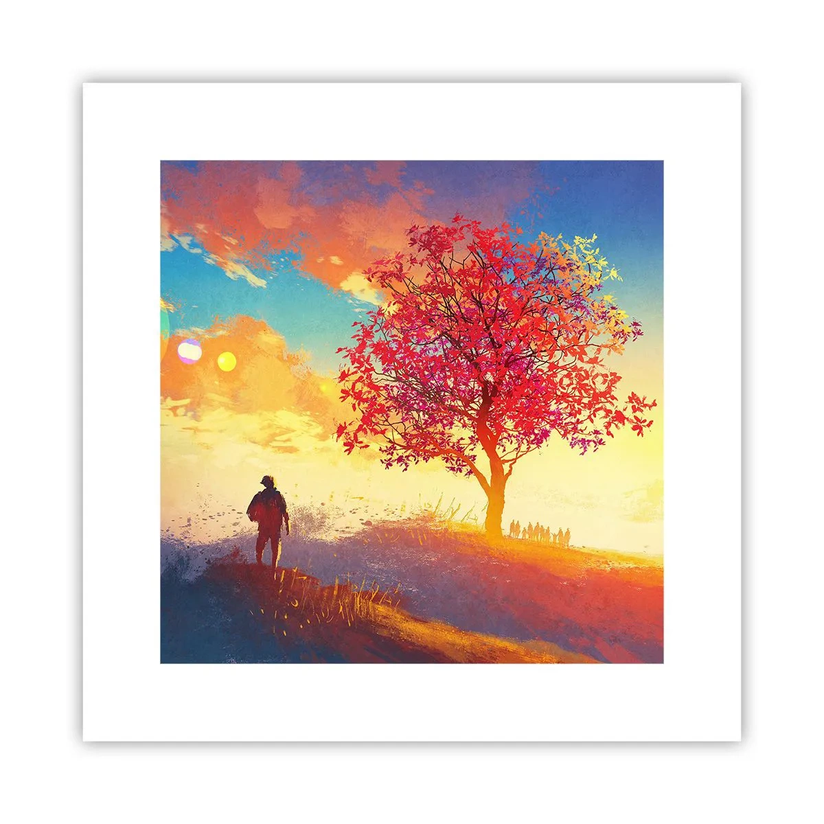 Plakat - Pielgrzym u celu - 30x30 cm