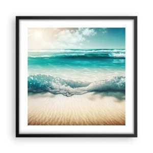 Plakat w czarnej ramie - Spokój oceanu - 50x50 cm